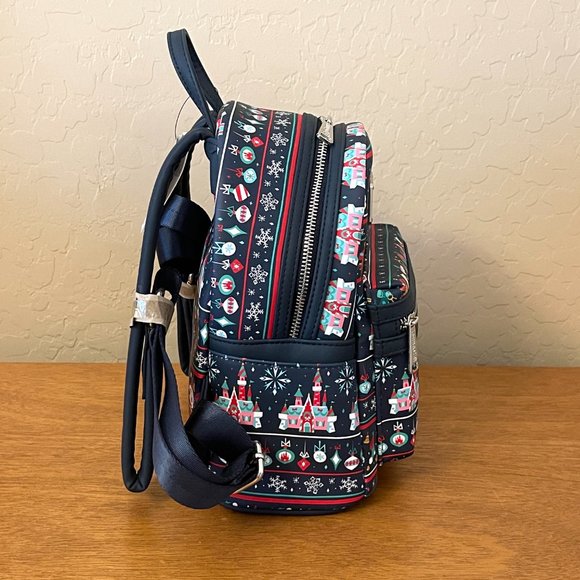 New Disney Parks Loungefly Backpack Christmas Holiday Ugly Sweater 2020 main image 5